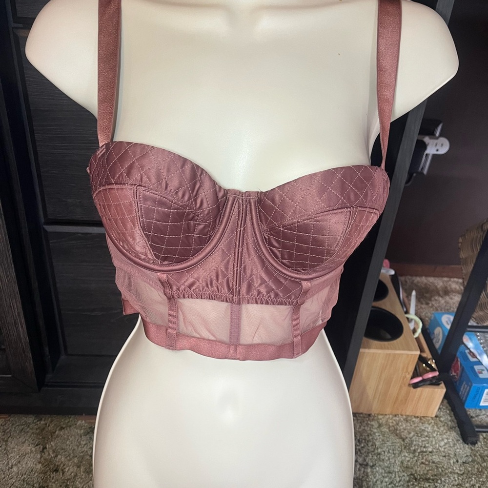 Victoria's Secret Quilted Bustier in Rosewood